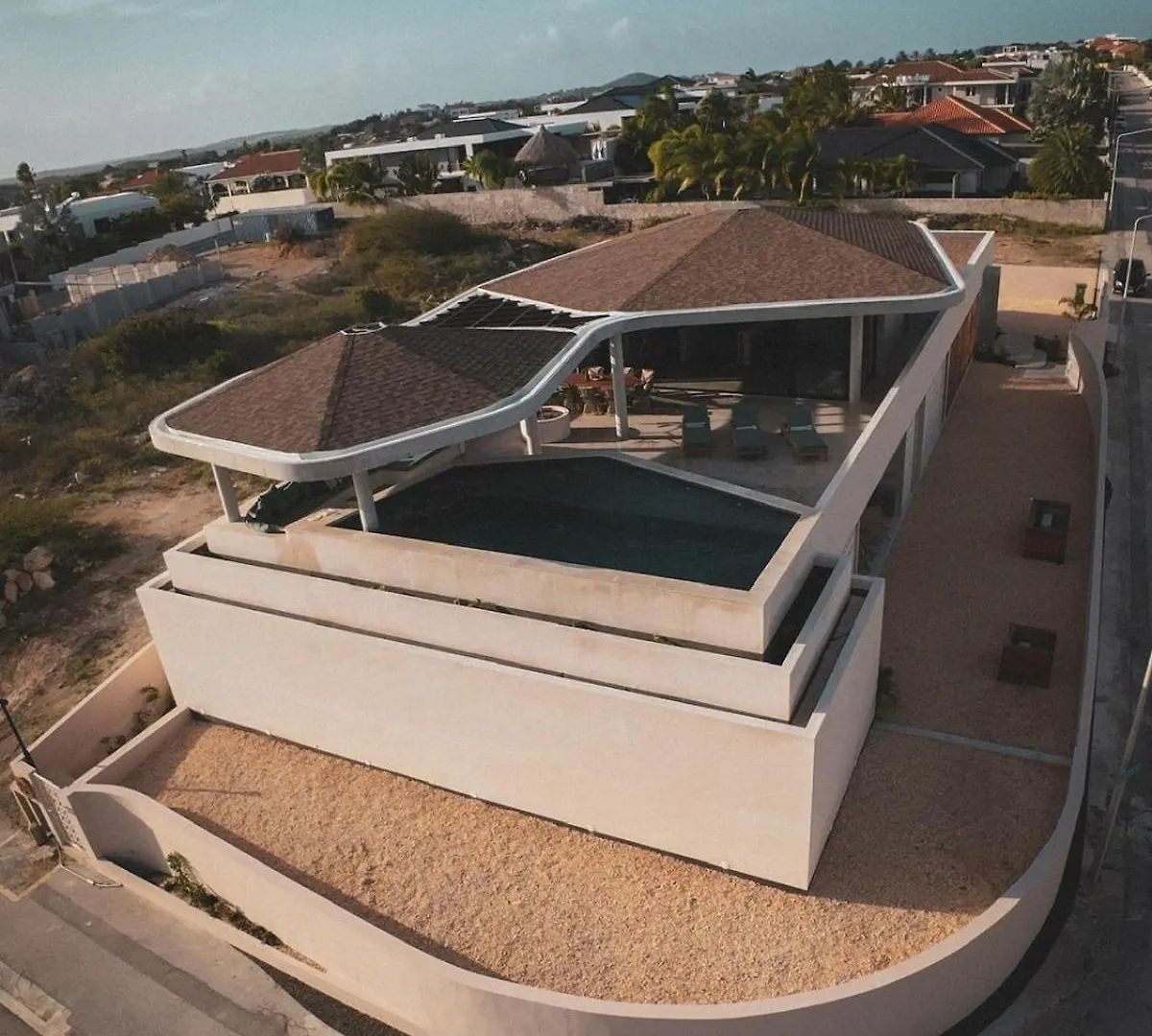 Brand New Organic Shaped Villa Aya, Vista Royal, 180 Seaview, Bali Design Jan Thiel Curacao